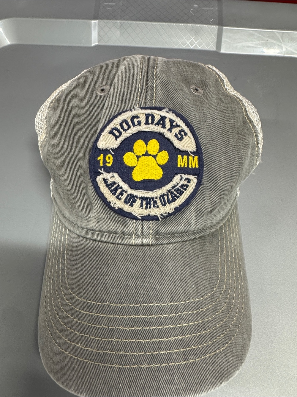 Legacy Grey Trucker Hat with Yellow Paw Patch